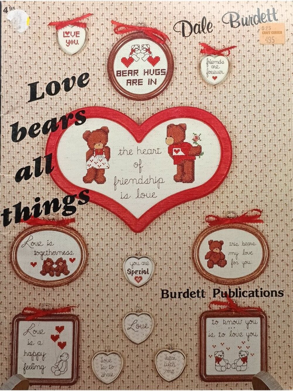 Love Bears All Things Cross-Stitch Patterns Dale Burdett Vintage Booklet